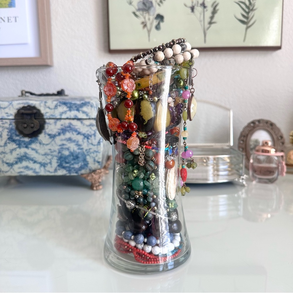 Colorful Beaded Mystery Jewelry Jar - Picture 2 of 7